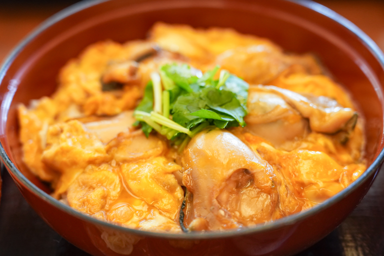 鎌倉峰本 朝比奈店で食べた牡蠣とじ丼