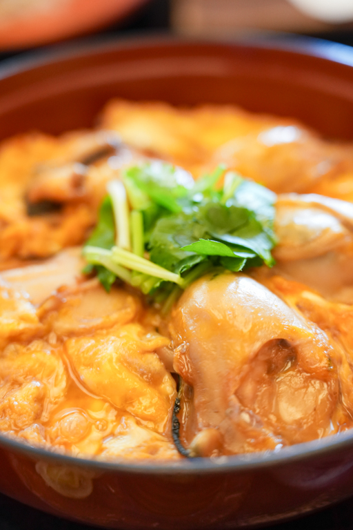 鎌倉峰本 朝比奈店で食べた牡蠣とじ丼