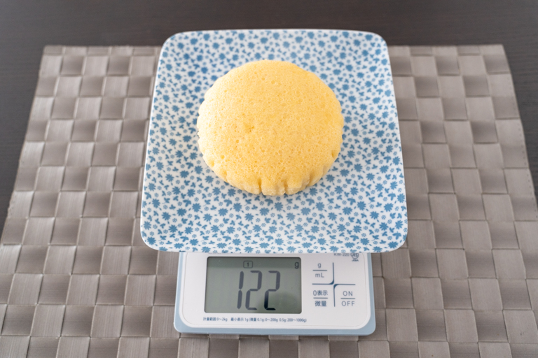 木村屋のジャンボむしケーキ和栗の重さ122g