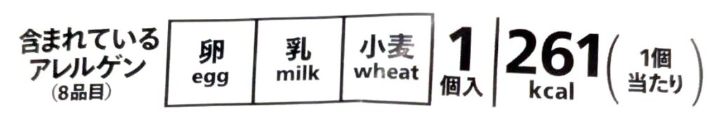 セブン・ザ・プライスのクリームパンのアレルゲン情報